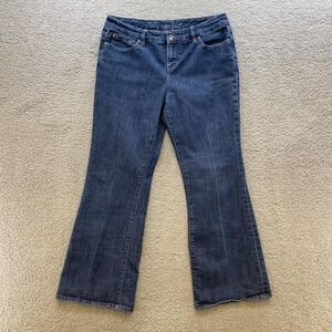 The Limited 312 Flare Leg Jeans Women's Size 10 Mid Rise Stretch Dark Wash Denim